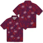 Montreal Canadiens Hawaiian Shirt – Leaf Outline