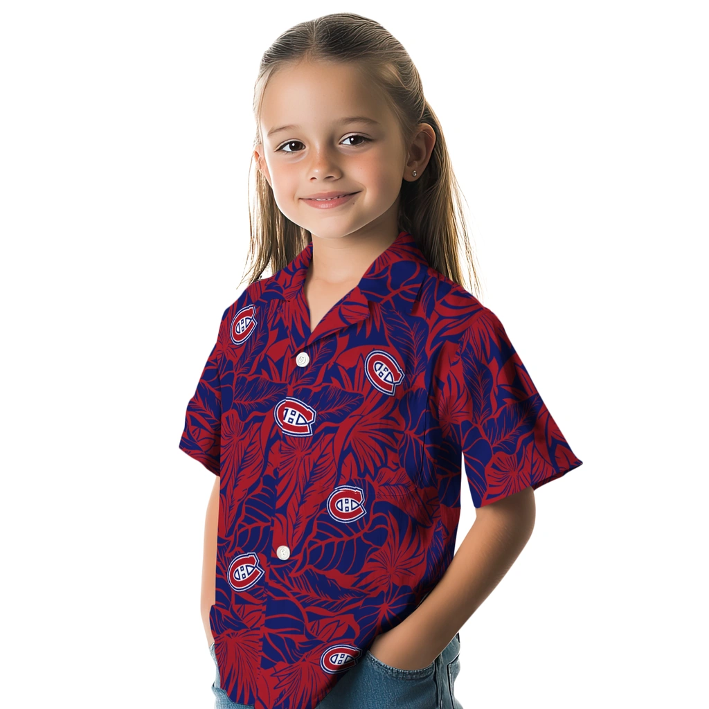 Montreal Canadiens Hawaiian Shirt - Monstera Layer montreal canadiens monstera layer red hawaiian shirts premium grade