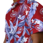 Montreal Canadiens Hawaiian Shirt – Palm Leaves