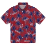 Montreal Canadiens Hawaiian Shirt – Palm Tree Motif