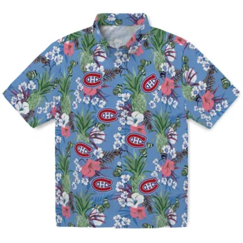 montreal canadiens pineapple bouquet best sky blue hawaiian shirts best selling