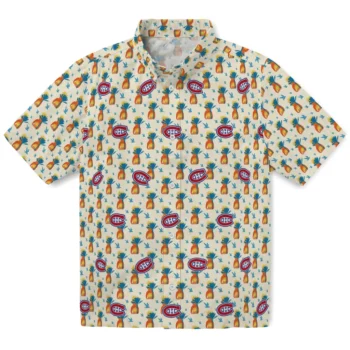 montreal canadiens pineapple delight beige hawaiian shirts best selling