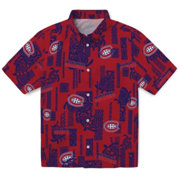 montreal canadiens turtle lines red hawaiian shirts best selling