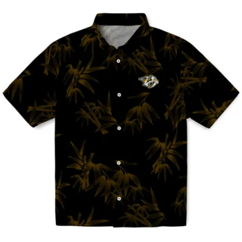 nashville predators bamboo branches gold black hawaiian shirts best selling