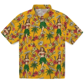 nashville predators hawaiian girls design gold hawaiian shirts best selling