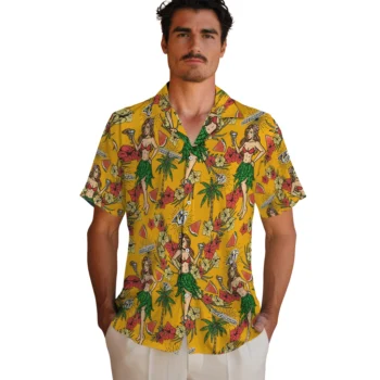 nashville predators hawaiian girls design gold hawaiian shirts fashion forward