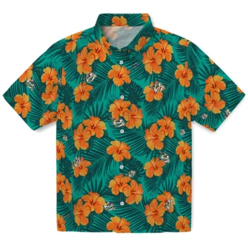 nashville predators hibiscus escape green hawaiian shirts best selling