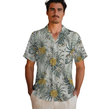 nashville predators hibiscus designs beige hawaiian shirts fashion forward