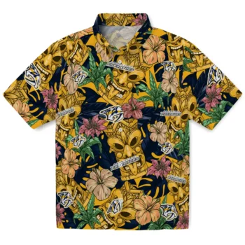 nashville predators tiki jungle gold hawaiian shirts best selling