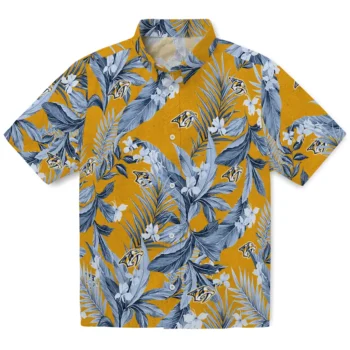nashville predators palm leaves gold hawaiian shirts best selling