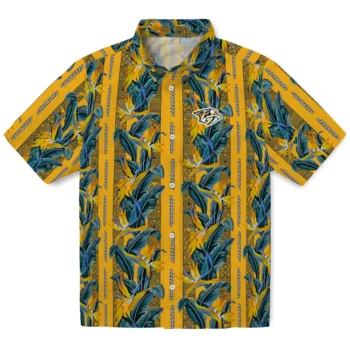 nashville predators paradise vines gold hawaiian shirts best selling
