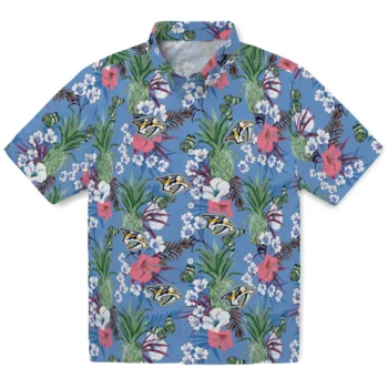 nashville predators pineapple bouquet best sky blue hawaiian shirts best selling