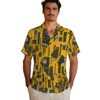 nashville predators turtle lines gold hawaiian shirts fashion forward