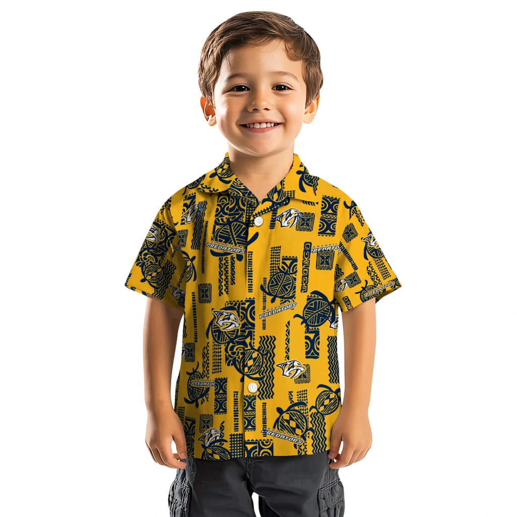 Nashville Predators Hawaiian Shirt - Turtle Lines nashville predators turtle lines gold hawaiian shirts top rated