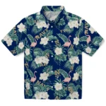 Navy Midshipmen Hawaiian Shirt – Flamingo and Hibiscus