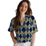 Navy Midshipmen Hawaiian Shirt – Golfing Plaid