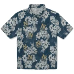 Navy Midshipmen Hawaiian Shirt – Hibiscus Flowers