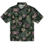 Navy Midshipmen Hawaiian Shirt – Hibiscus Leaves Pattern