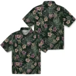 Navy Midshipmen Hawaiian Shirt – Hibiscus Leaves Pattern