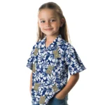 Navy Midshipmen Hawaiian Shirt – Hibiscus Motif