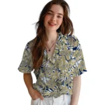 Navy Midshipmen Hawaiian Shirt – Hibiscus Overlay