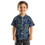 Navy Midshipmen Hawaiian Shirt – Leaf Outline