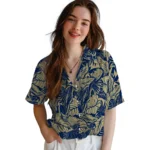 Navy Midshipmen Hawaiian Shirt – Monstera Layer
