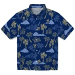 Navy Midshipmen Hawaiian Shirt – Palm And Clouds