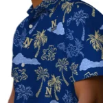 Navy Midshipmen Hawaiian Shirt – Palm And Clouds