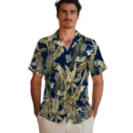 Navy Midshipmen Hawaiian Shirt – Palm Leaves