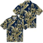 Navy Midshipmen Hawaiian Shirt – Palm Leaves