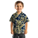 Navy Midshipmen Hawaiian Shirt – Palm Leaves