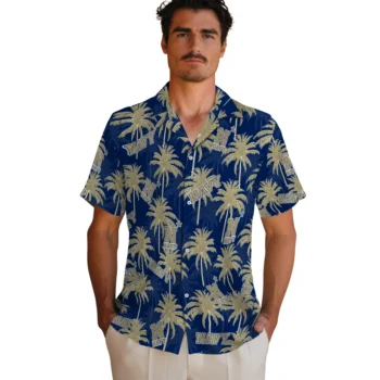 navy midshipmen palm grove blue hawaiian shirts fashion forward