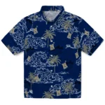 Navy Midshipmen Hawaiian Shirt – Wave Palm