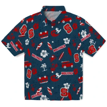 nc state wolfpack beach vibe navy hawaiian shirts best selling