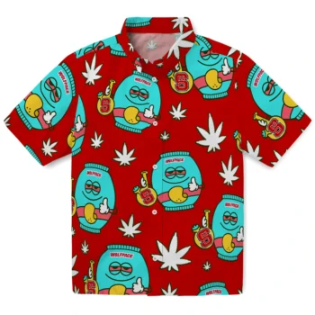 nc state wolfpack bong smile red hawaiian shirts best selling