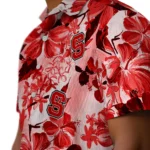 NC State Wolfpack Hawaiian Shirt – Hibiscus Arrangement