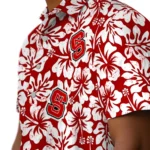 NC State Wolfpack Hawaiian Shirt – Hibiscus Motif