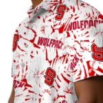 NC State Wolfpack Hawaiian Shirt – Hibiscus Overlay