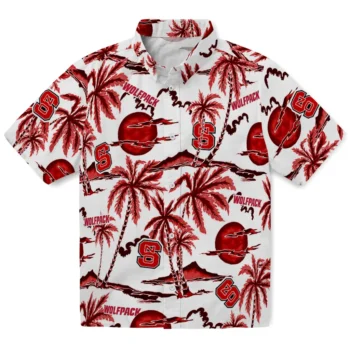 nc state wolfpack palm sunset hawaiian shirts best selling
