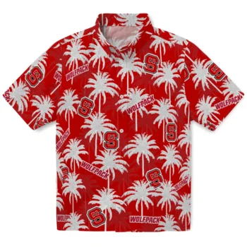 nc state wolfpack palm grove red hawaiian shirts best selling