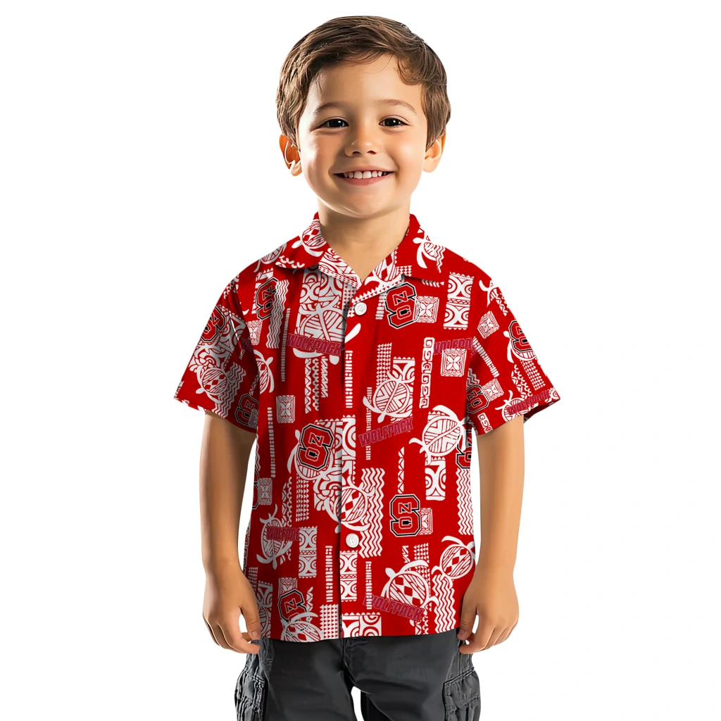NC State Wolfpack Hawaiian Shirt - Turtle Lines nc state wolfpack turtle lines red hawaiian shirts top rated