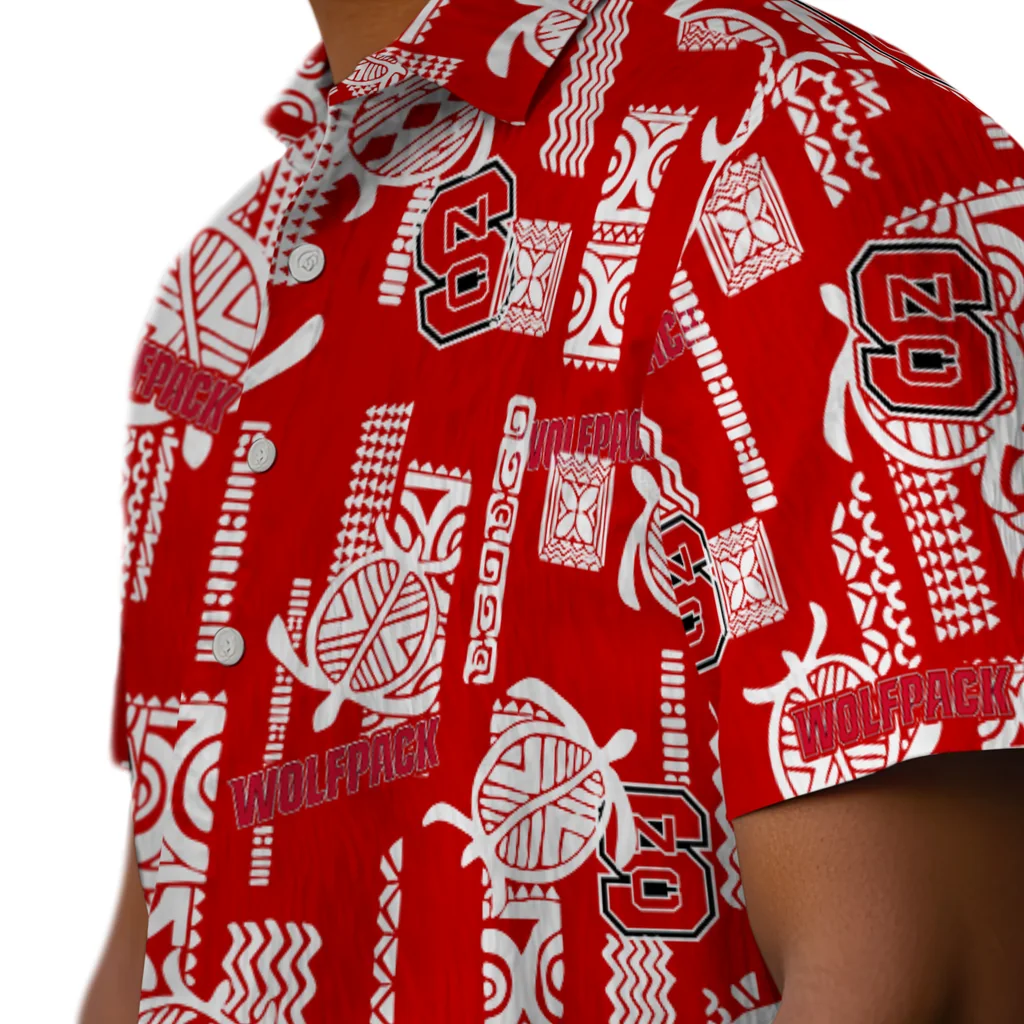 NC State Wolfpack Hawaiian Shirt - Turtle Lines nc state wolfpack turtle lines red hawaiian shirts trendy