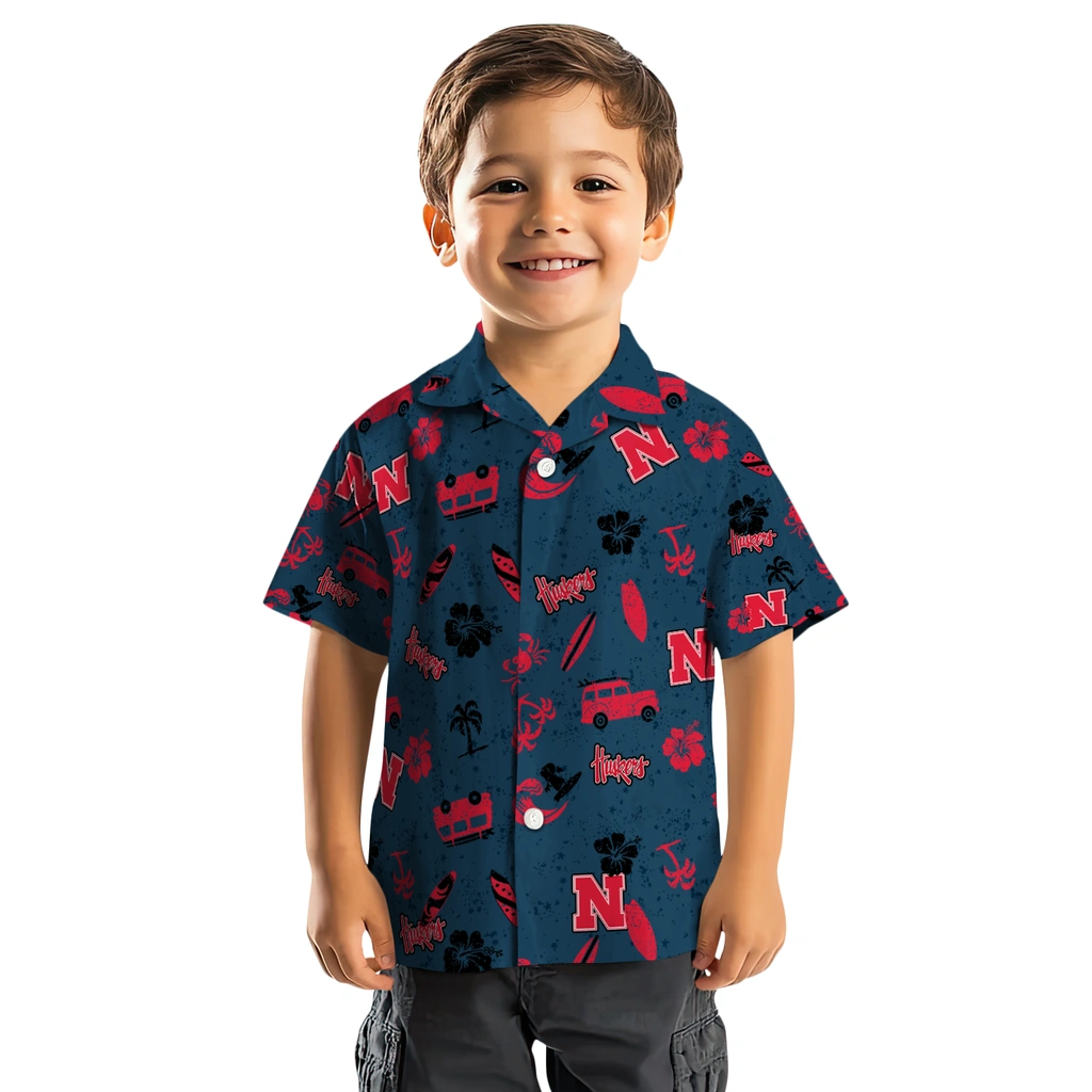 Nebraska Cornhuskers Hawaiian Shirt - Beach Vibe nebraska cornhuskers beach vibe navy hawaiian shirts top rated