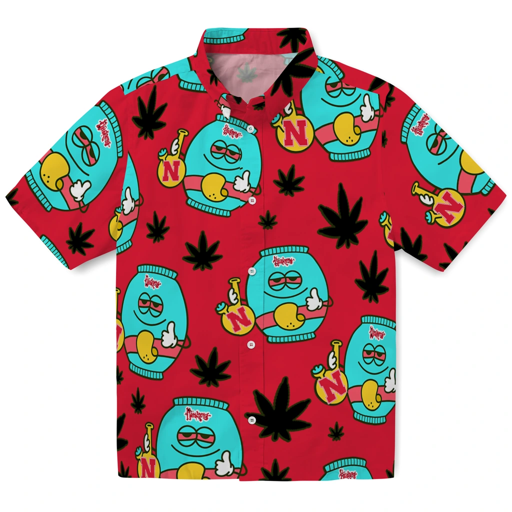 Nebraska Cornhuskers Hawaiian Shirt - Chill Vibe nebraska cornhuskers bong smile red hawaiian shirts best selling