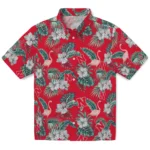 Nebraska Cornhuskers Hawaiian Shirt – Flamingo and Hibiscus