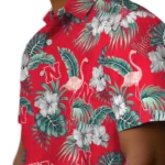 Nebraska Cornhuskers Hawaiian Shirt – Flamingo and Hibiscus
