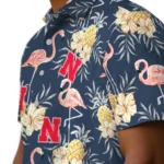 Nebraska Cornhuskers Hawaiian Shirt – Flamingo Hibiscus