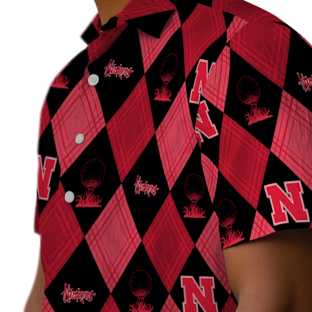 Nebraska Cornhuskers Hawaiian Shirt - Golfing Plaid nebraska cornhuskers balloon plaid red hawaiian shirts trendy