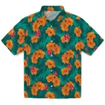 Nebraska Cornhuskers Hawaiian Shirt – Hibiscus and Palm Leaves